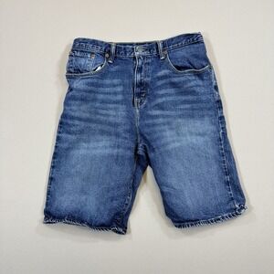 Vintage 90s Levi's 560 Loose Fit Denim Shorts‎ Men's Size 31 Blue Red Tab